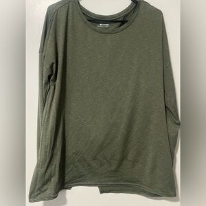 Columbia Woman Long Sleeve Shirt Green Sz XL